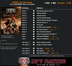 DOOM: The Dark Ages Trainer