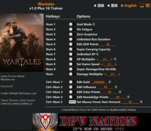Wartales Trainer